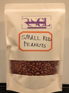 Bag of Rumali Supreme Small Red Peanuts with a clear window showing the product.