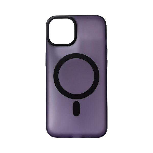 Elegant Purple iPhone 13/14 Series Case with Magnetic Circle
