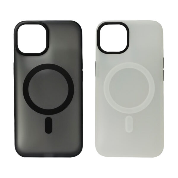 Black and White iPhone 13/14 Series Cases with Magnetic Rings
