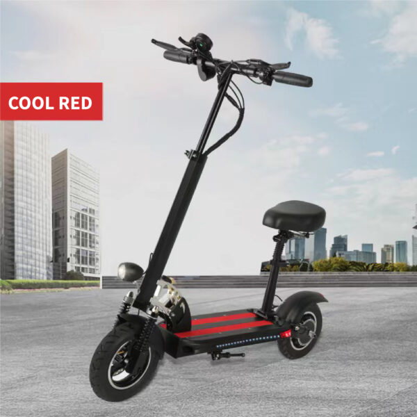 Cool Red J11 Nairobi e-scooter showcased in an urban setting